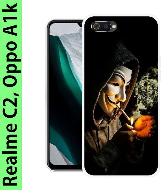 The Covers Glossy Point Back Cover for Realme C2, Oppo A1K  (Multicolor, Silicon, Pack of: 1)