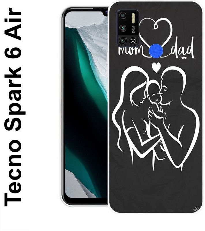 redfly Back Cover for Tecno Spark 6Air  (Grey, White, Grip Case, Silicon)