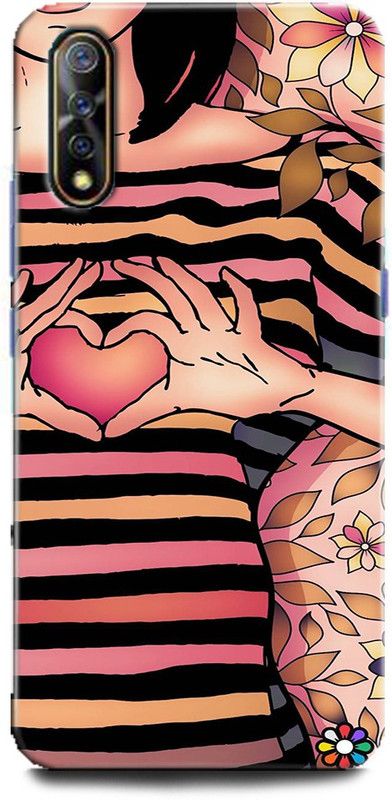 Afterglow Back Cover for Vivo Z1x HEARTS, GRIL  (Multicolor, Shock Proof, Pack of: 1)