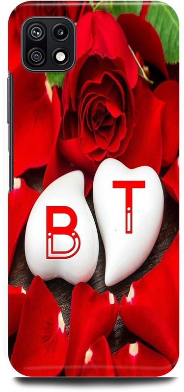 JUGGA Back Cover for SAMSUNG Galaxy F42 5G, B LOVES T NAME,B NAME, T LETTER, ALPHABET,B LOVE T NAME  (Red, Hard Case, Pack of: 1)
