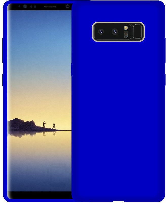 CASE CREATION Back Cover for Samsung Galaxy Note 8 Cover  (Blue, Waterproof, Silicon, Pack of: 1)