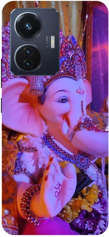 THE NARAYANA COLLECTIONS Back Cover for VIVO T1 44W- V2153-GANESH,JI,GANAPATI,BAPPA BACK COVER  (Multicolor, Hard Case, Pack of: 1)