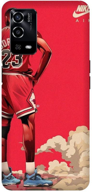 UMPRINT Back Cover for Oppo A55/CPH2325, Jordan Basketball Chicago bulls Printed Back Cover  (Multicolor, Hard Case, Pack of: 1)