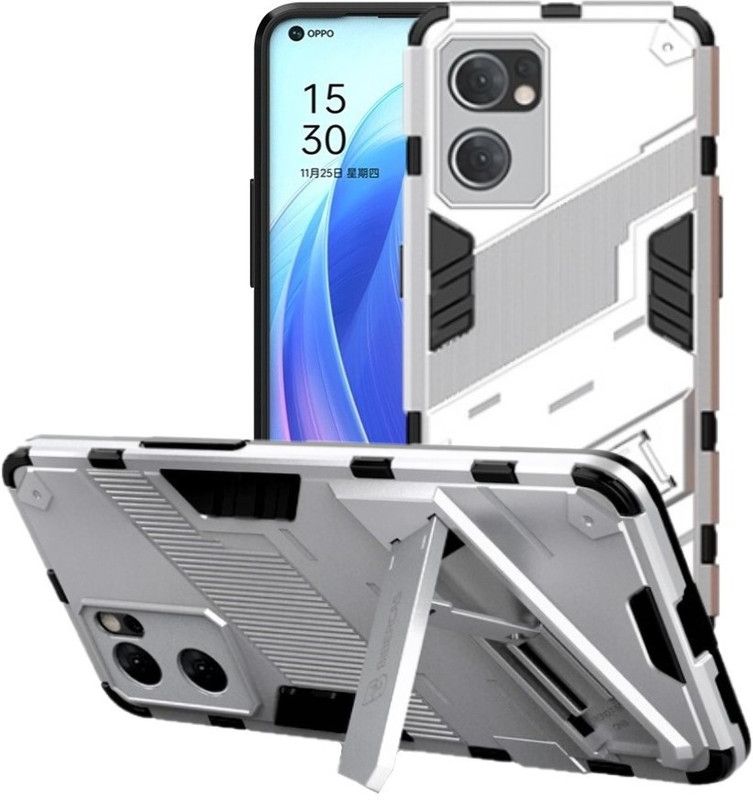 SPL Back Cover for Oppo Reno7 (5G)  (White, Black, Pack of: 1)