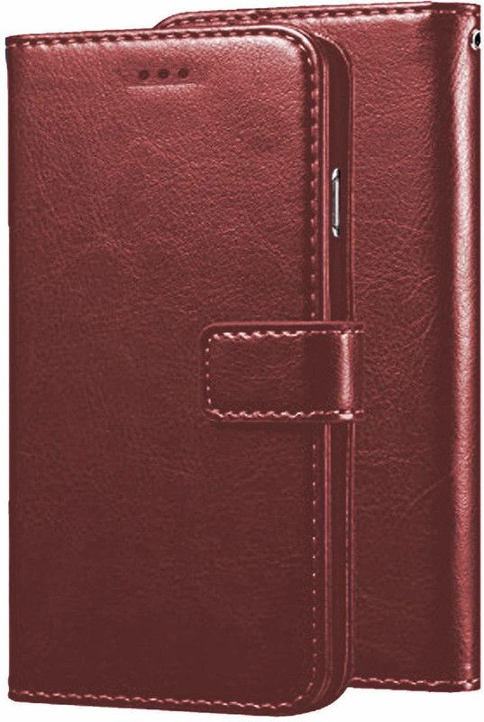 A PLUS DEAL Flip Cover for VIVO Y55 OLD MODEL  (Brown, Dual Protection, Pack of: 1)