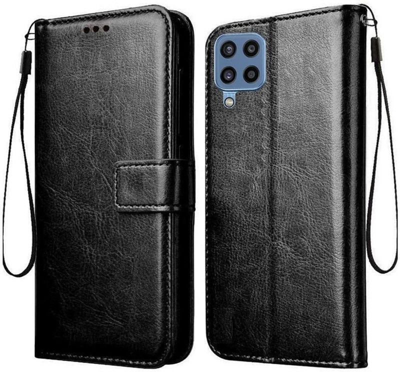 kentop Flip Cover for Samsung Galaxy M32 4G  (Black, Shock Proof, Pack of: 1)