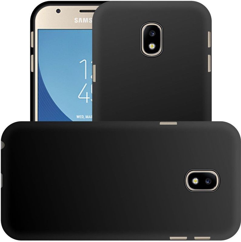 CASE CREATION Back Cover for Samsung Galaxy J3 (2017)  (Black, Grip Case, Silicon, Pack of: 1)