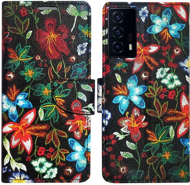 AD Enterprises Flip Cover for IQOO Z5 5G in High Quality Material  (Black, Magnetic Case, Pack of: 1)