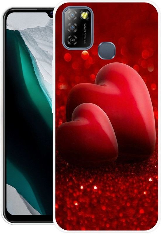 Krtagy Back Cover for Infinix Smart 5A  (Red, Dual Protection, Silicon, Pack of: 1)