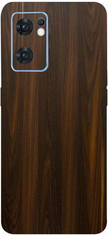 BUGGU Oppo Reno7 5G Mobile Skin  (Ultra Super Mahogany Wood Skin With High Mattte Finish.)