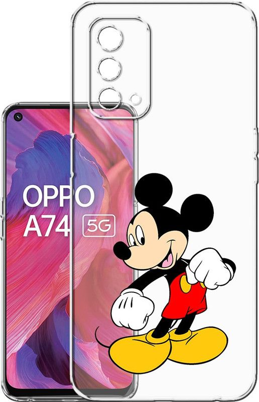 HANIRY Back Cover for Oppo A74 5G / CPH2263 mobile cover | MICKY MOUSE | Design | PNG_14  (Multicolor, Flexible, Silicon, Pack of: 1)