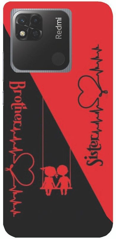 KIZIN Back Cover for Redmi 10A  (Black, Red)