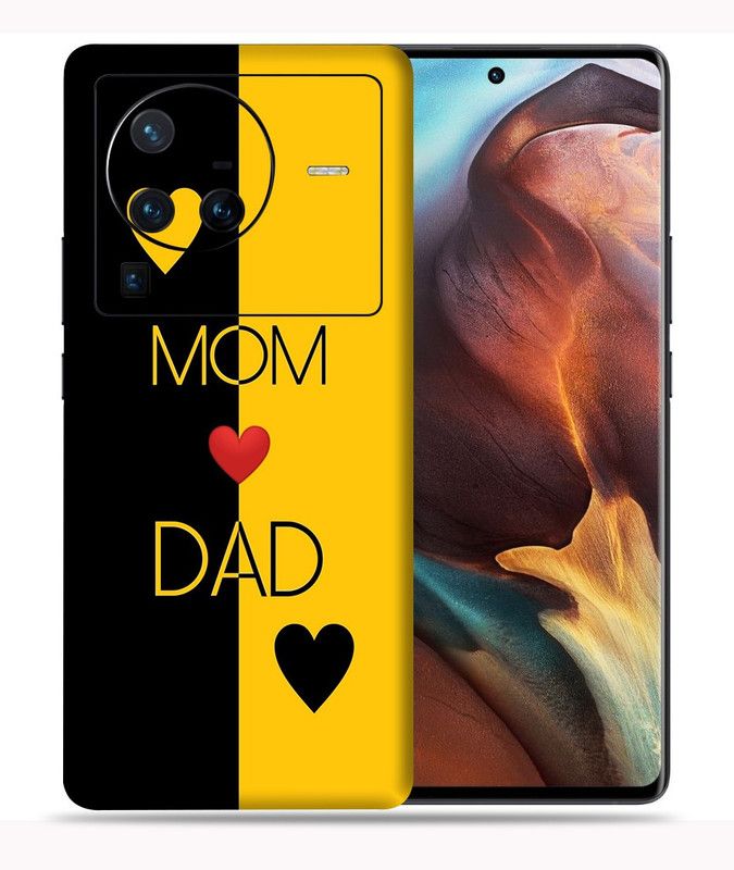 WeCre8 Skin's Vivo X80 Pro 5G Mobile Skin  (Mom Dad Multicolor Mobile Skin With Cleaning Wipes)