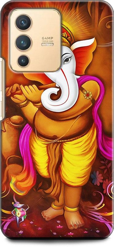 Wall Art Back Cover for Vivo V23 PRO (5G) GANESH, GOD, GANPATI, GANESH JI  (Multicolor, Dual Protection, Pack of: 1)