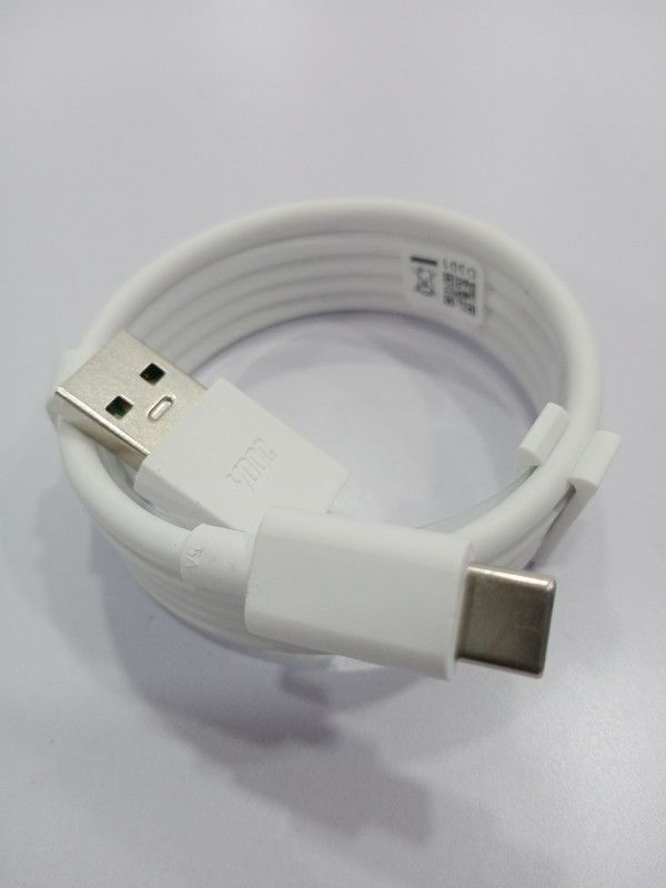 NUKAICHAU USB Type C Cable 6.5 A 1.00123999999998 m Copper Braiding Realme 7i | Oppo Reno | Oppo 2 | Oppo 2Z | Oppo 2F |Oppo Reno 10x Zoom | Oppo k3  (Compatible with C type cable for mobile charger vivo, White, One Cable)