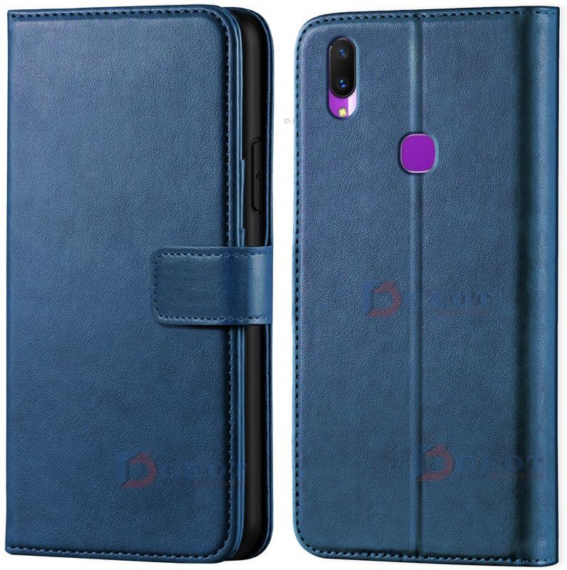 ponyta Flip Cover for Vivo V9 Pro  (Blue, Dual Protection)