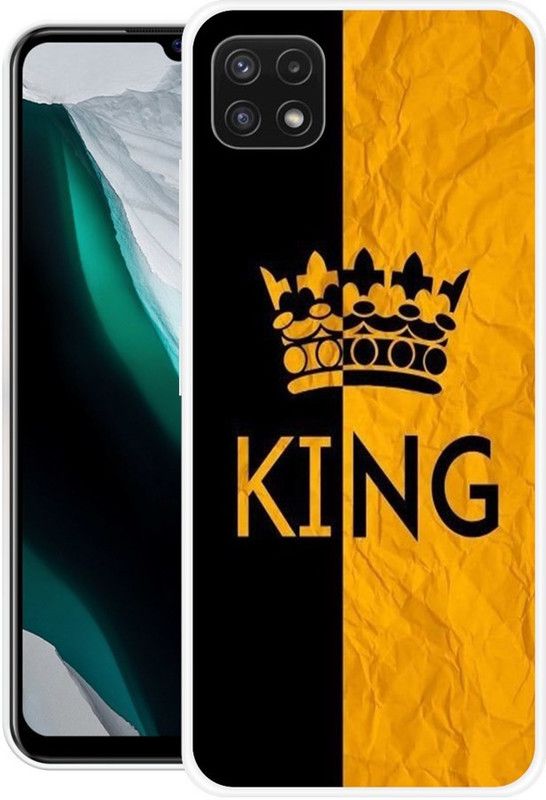 vaidik Back Cover for Samsung Galaxy A22 5G  (Yellow, Black, Dual Protection, Silicon)