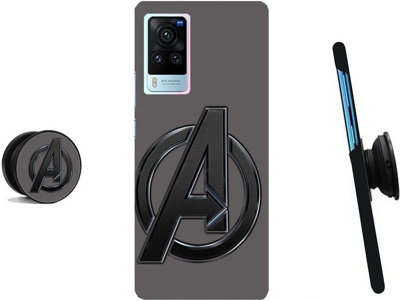 ZAPPY Back Cover for Vivo X60 Pro  (Grey, Cases with Holder)