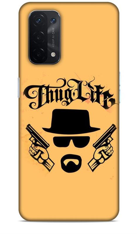 Keviv Back Cover for Oppo A54 5G  (Beige, Black, 3D Case, Pack of: 1)