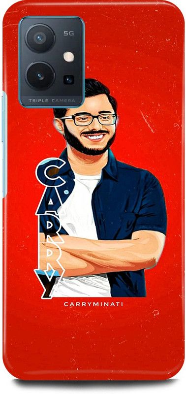 play fast Back Cover for Vivo T1 5G, V2141 CARRY, MINATI, YOUTUBER  (Red, Hard Case, Pack of: 1)