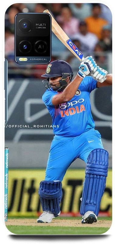 play fast Back Cover for Vivo Y33s, V2109 ROHIT, SHARMA, INDIAN, PLAYER, MUMBAI, INDIANS  (Blue, Hard Case, Pack of: 1)