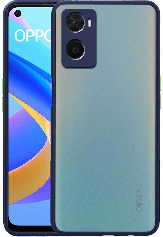 RRTBZ Back Cover for Oppo A76 / Oppo A96  (Blue, Silicon, Pack of: 1)
