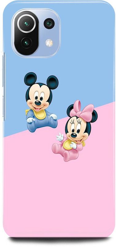 JUGGA Back Cover for Mi 11 Lite, MICKEY,MICKEY MOUSE,ART, CARTOON, TEDDY,DOLL  (Blue, Hard Case, Pack of: 1)