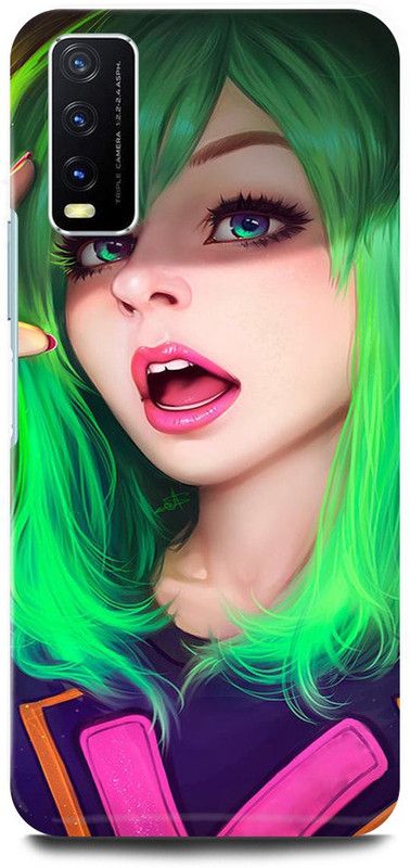 play fast Back Cover for Vivo Y20G, v2065 ORIONY, GIRL, CUTE, GIRL, LOVELY, GIRL, LOVE  (Green, Hard Case, Pack of: 1)