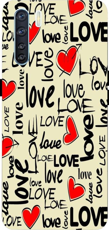LIKELOOK Back Cover for Oppo F15, ( Love, Theme heart )  (Multicolor, Shock Proof, Pack of: 1)