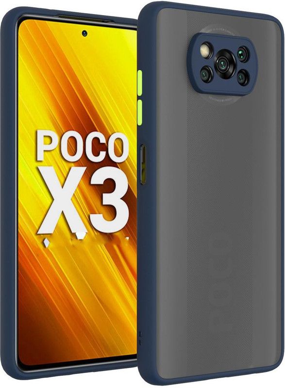 Instyle Back Cover for Poco X3  (Blue, Grip Case, Pack of: 1)