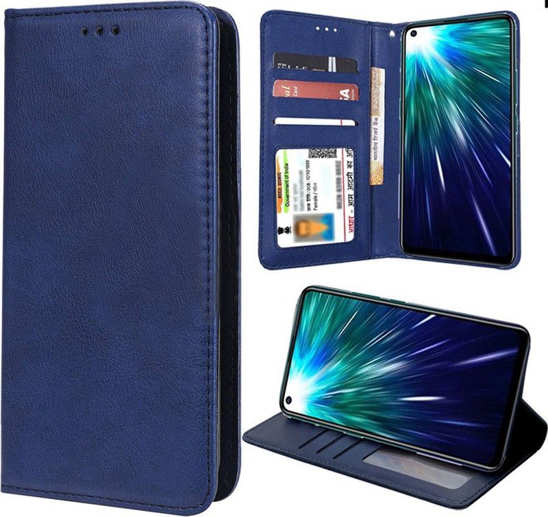 Unistuff Flip Cover for Vivo Z1X, Vivo S1  (Blue, Dual Protection, Pack of: 1)