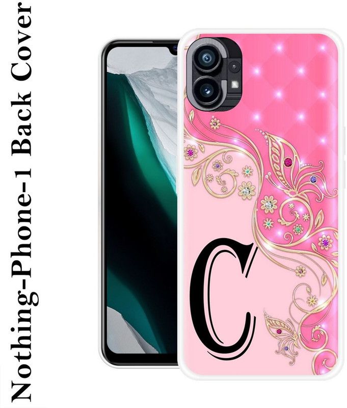 INDIALAND Back Cover for Nothing Phone 1  (Pink, Black, Silicon, Pack of: 1)