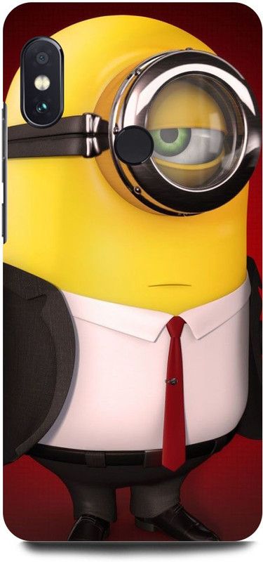 FUGGA Back Cover for Redmi Note 6 Pro, MINIONS, CARTOON, EMOJI, FUNNY, COMIC  (Multicolor, Hard Case, Pack of: 1)