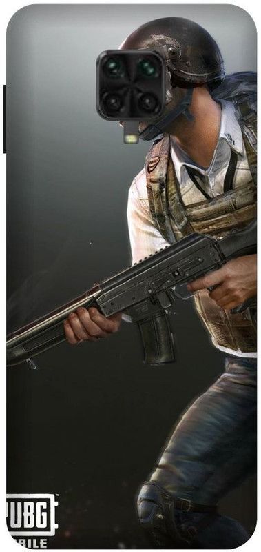 UMPRINT Back Cover for Poco M2 Pro Pubg Pubg Mobile Game Printed Back Cover  (Multicolor, Hard Case, Pack of: 1)