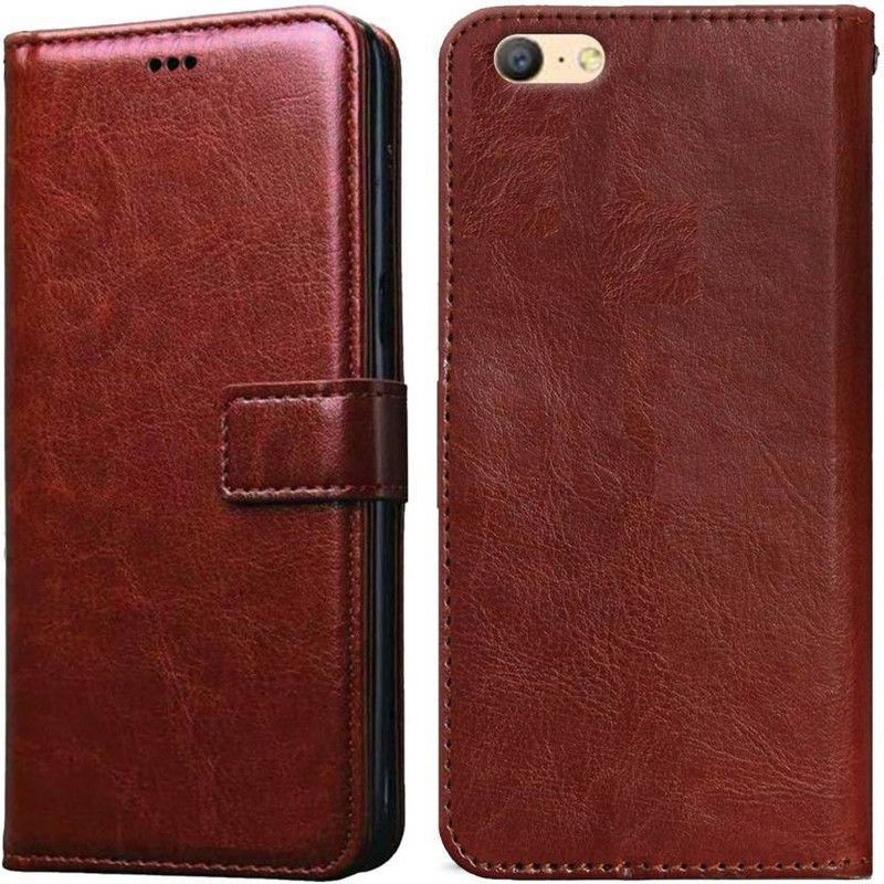 Finaux Flip Cover for Oppo A71  (Brown)