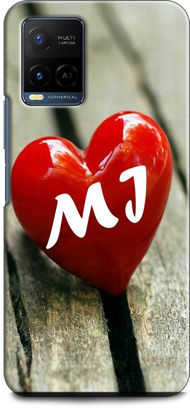 INDICRAFT Back Cover for Vivo Y21G, V2152 M J, M LOVES J, NAME, ALPHABET, JM LOVE, HART, BLUE  (Multicolor, Shock Proof, Pack of: 1)