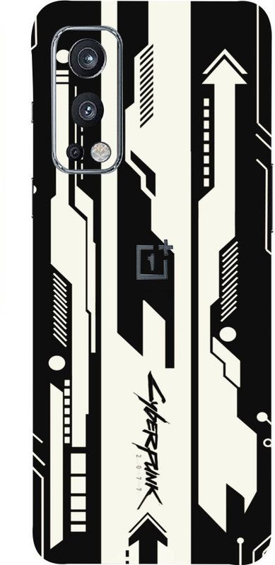 Mclaxa White Cyberpunk Mobile Back Skin, White Cyberpunk, One Plus Nord2 Mobile Skin  (White Cyberpunk Skin With Super Matte Finish)