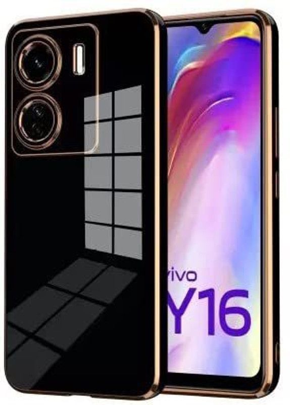 Csk Store Back Cover for Vivo Y16  (Black, Shock Proof, Silicon)