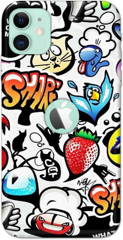 NDCOM Back Cover for iPhone 11 Logo Cut Whats On your Mind? Printed  (Multicolor, Hard Case, Pack of: 1)