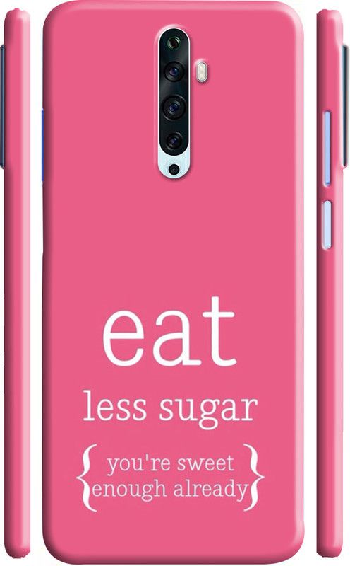LETAPS Back Cover for Oppo Reno2 F  (Pink, White, Hard Case)