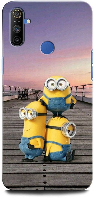 ORBIQE Back Cover for Realme Narzo 20A MINIONS, FUNNYMINIONS, COMIC, MOVIE, CARTOON  (Multicolor, Shock Proof, Pack of: 1)
