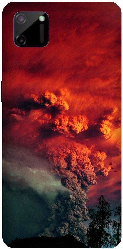 UMPRINT Back Cover for Realme C11 Clourd Red SKY Nature Printed Back Cover  (Multicolor, Hard Case, Pack of: 1)