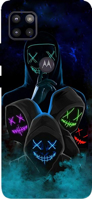 BUGGU Motorola Moto One 5G Mobile Skin  (Ultra Super The Mask neon Skin With High Matte Finish.)