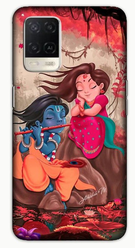 itrusto Back Cover for OPPO A54, OPPO A54 Little Radha Krishna PRINTED DESIGNER BACK CASE COVER  (Multicolor, Hard Case, Pack of: 1)