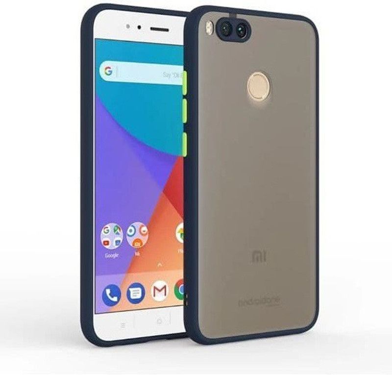 Cover Alive Back Cover for Mi A1  (Blue, Camera Bump Protector, Pack of: 1)