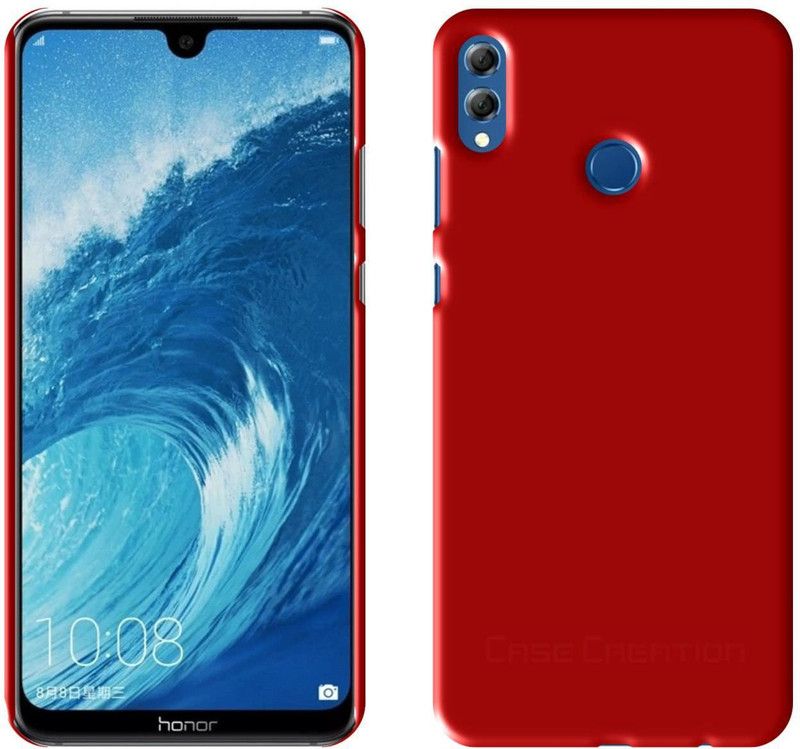 Case Designer Back Cover for Huawei Honor 8C Back Case Back Cover Smart Slim 360 Protecion Corner Protection Cover  (Red, Dual Protection, Pack of: 1)