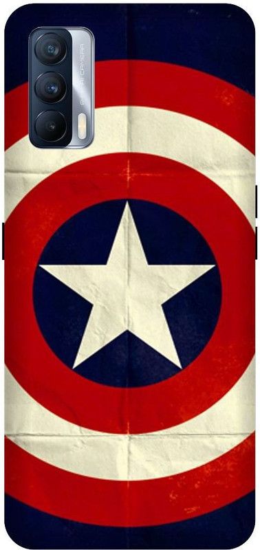 SSMORYA Back Cover for Realme X7, Captain America Shieid Print Back Cover  (Multicolor, Hard Case, Pack of: 1)