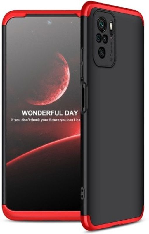 Cermarise Front & Back Case for Xiaomi Redmi Note 10S  (Red, Dual Protection, Pack of: 1)