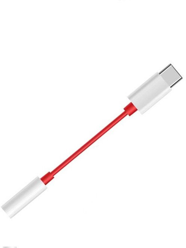 Worricow red & white Usb Jack-Adapter Audio Cable Converter for all smartohones amazing quality Noise Cancelling Connector Phone Converter  (android)