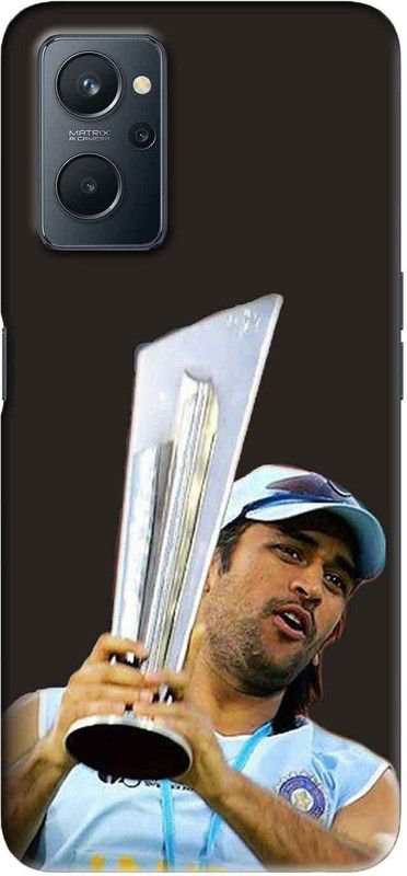 NDCOM Back Cover for Realme 9i MS Dhoni With Trophy Printed  (Multicolor, Hard Case, Pack of: 1)